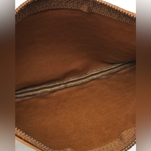 CHANEL Bicolor Lambskin Drawstring Chain Shoulder Tote Bag Brown with Pouch - Picture 9 of 10